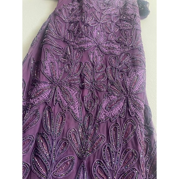 NWT JS Collections Women's Dress Purple Size 10 Beaded Gown - Picture 5 of 11